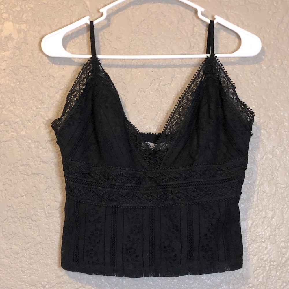 Lace boho crop top